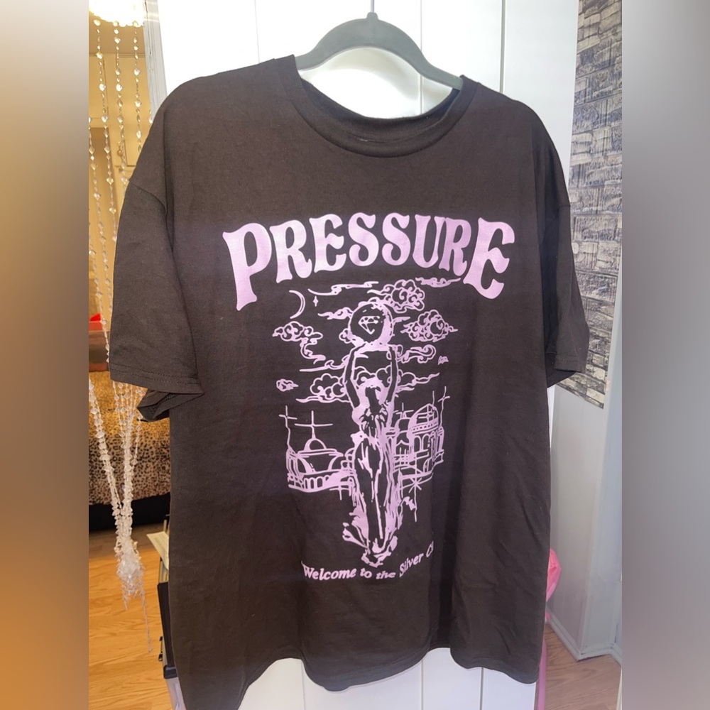 Men’s Pressure Vintage T Shirt Brown and Pink XL